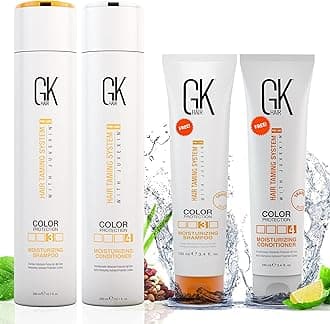 Global Keratin Moisturizing Shampoo Conditioner Duo (10.1 fl oz & 3.4 fl oz) - Hydrating Set of 4 for Frizzy, Unmanageable Hair Care
