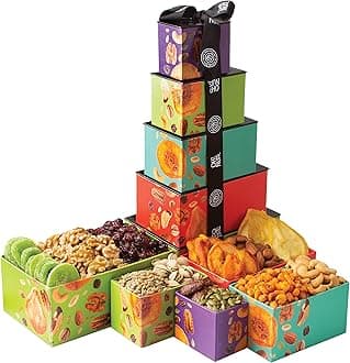 Dried Fruit and Nuts Gift Basket Tower