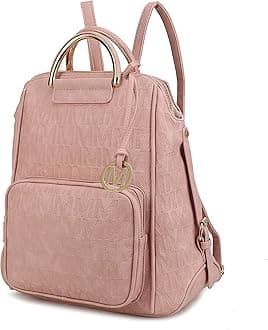 MKF Collection Signature Women Backpack, Vegan Leather Travel Bag Top-Handle Fashion Daypack Business Work Bag by Mia K