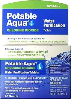 Chlorine Dioxide Water Purification Tablets - 20 Count