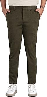 The Pant Project Luxury Stretchy Casual Trousers for Men, Stylish Slim Fit Men's Trousers for Office or Party, Fashion Men's Trousers with Expandable Waist and 4 Way Stretch