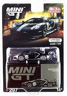 GT Mk II #2 Shadow Black with Silver Stripes Limited Edition to 3360 Pieces Worldwide 1/64 Diecast Model Car by True Scale Miniatures MGT00297