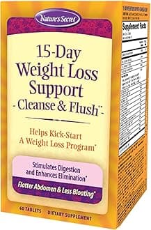 Natures Secret 15-Day Weight Loss Cleanse and Flush 60 Tablets
