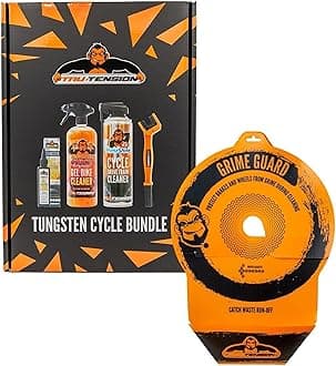 Tru-Tension | Grime Guard Tungsten Bundle | 5 Piece Bicycle Kit | Protect Brakes & Wheels During Cleaning
