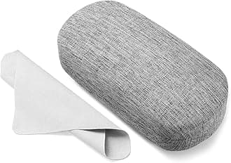 MarvoliaGlasses Case Hard Shell Eyeglasses Case Linen Fabrics Protective Case for Sunglasses Eyeglasse for Men Women