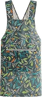 FAIRYGATE Chef Apron for Men Women with Pockets Cotton Canvas Apron for Kitchen Cooking Baking Artist Painting Cross Back Work Aprons for Shop Garden Restaurant Cafe Barista A1731