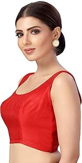 Studio Shringaar Readymade Art Women's Sleeveless Silk Blouse