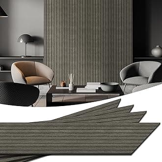 WADILE PVC Wood Grain Panels for Wall, 15.7 in X 17.1 ft Soundproof Wall Panels for Wall Paneling Peel and Stick Wall Panels, 3D Wall Panels for Interior Decor, Cover 22.4 Sqft, Fishbone