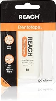 Dentotape Waxed Tape, Unflavored 100 Yards (Pack of 4)