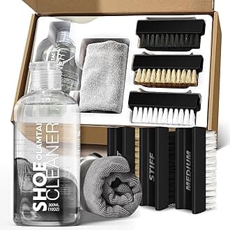 Shoe Cleaner Kit for Sneaker, Cleaning Kit, Sneaker 10Oz with 3 Brush & Microfiber Towel Included, Shoe, Suede, Boot, Canvas, PU, Fabric, etc,Clear,(Madala-SC-210201)