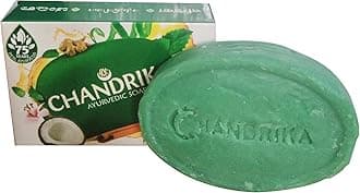 Chandrika 4 x Ayurvedic Soap - Hand Made Problem-Free Clear Skin - 75g (Pack of 4)