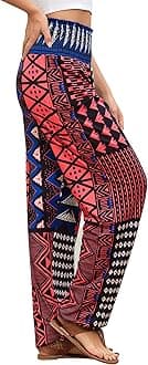 QIANXIZHAN Women's Harem Pants, High Waist Yoga Boho Trousers with Pockets