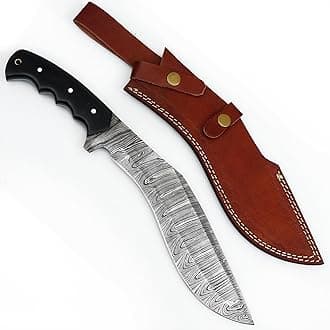 Poshland REG-166 Custom Handmade Damascus Steel kukri Knife - Perfect Grip G10 Handle