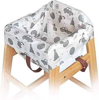 Disposable High Chair Covers, 10 Pack for Babies and Toddlers, Gray with Animal Patterns