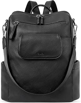 CLUCI Leather Backpack Purse for Women, Large Fashion Convertible Anti-theft, Travel Backpack Purses