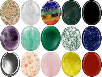 Bulk Pack of 11 Selenite Worry Stones – Polished Palm & Thumb Crystals for Clarity, Energy Cleansing & Pocket Meditation Gift Set