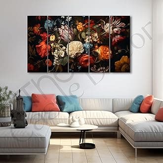 The Castle Decor flower painting with frame Big Size 27x48 Wall art for living room,Bedroom,Drawing room,Hotels-Wooden Framed-727