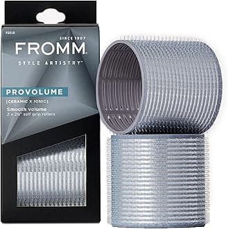 Fromm ProVolume 2.5" Self-Grip Ceramic Ionic Thermal Hair Rollers, 2 Count, Large Salon Quality Hair Curlers for Long Hair and Curtain Bangs