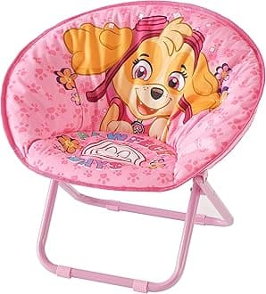 Paw Patrol Skye Toddler 19” Folding Saucer™ Chair with Pink Metal Frame, Ages 3+