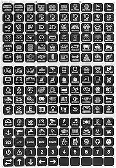 Switch Panel Sticker for 6/8 Gang Switch Panel Label Decal for Circuit Panel Marine Boat Truck Camper Dashboard Switch Control Labels, 120PCS