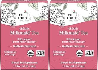 Earth Mama Angel Baby Organic Milkmaid Nursing Tea, 16 Teabags/Box (Pack of 2)
