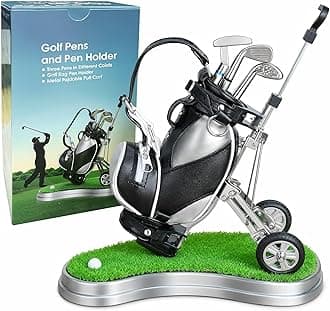 10L0L Golf Pen Holder Golf Club Pens Gift Set Race Souvenirs Unique Gifts for Golfer Fans Coworker Boss, Funny Home Office Decor Gadgets