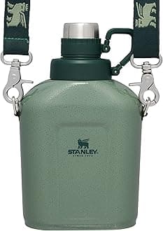 STANLEY Stanley Classic Water Bottle, 1 Liter, THE LEGENDARY CLASSIC CANTEEN | 1.1QT (Green)