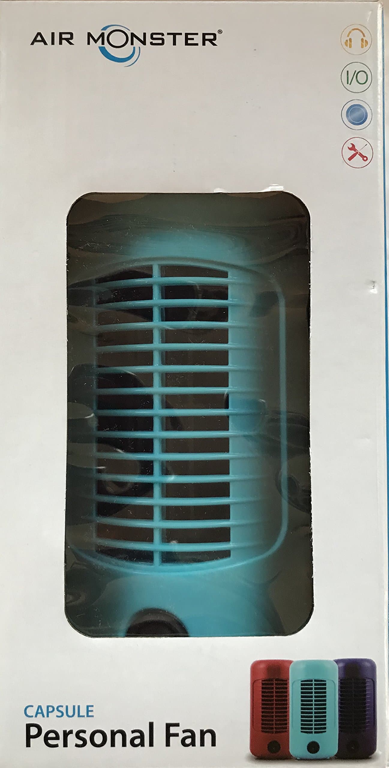 Personal Capsule Fan AC Powered 7.9" High Select your Color (Teal)