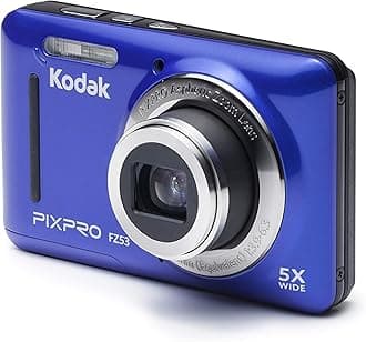 Kodak FZ53-BL Point and Shoot Digital Camera with 2.7 LCD, Blue by Kodak