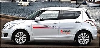 BIRD'S MIND 2 Pcs Suzuki Logo Car Graphics Decorative Strips Stickers Exterior Both Side Vinyl Printed All Universal Cars Sides Body Multicolored L x H 142 Cm x 30 Cm