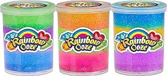 JA-RU Rainbow Slime for Kids with Container (3 Units) Neon Colored Rainbow Putty for Kids. Stress Relief Therapy Toys. Sensory Bin Filler & Bulk Mini Slime Party Favors. 4634-3A