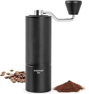 TIMEMORE Chestnut C3S Manual Coffee Grinder, Hand Coffee Grinder with Adjustable Grind Setting, Stainless Steel S2C Conical Burr Coffee Grinder, for Espresso to French Press - Black