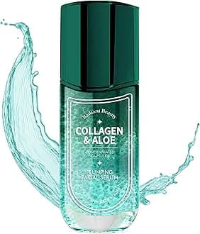 Collagen & Aloe Facial Serum - Anti-Aging, Plumping, Hydrating - Reduces Fine Lines & Wrinkles, Combats Dark Spots - Dermatologist Tested, Korean Skin Care - 1.69 FL.OZ.