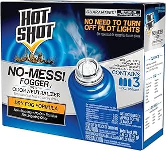 No Mess! Fogger With Odor Neutralizer, Kills Carpenter Ants, Spiders & Fleas, 3 Count, 1.2 Ounce