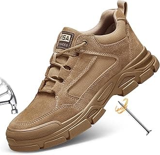 Steel Toe Boots for Men Indestructible Steel Toe Shoes Breathable High Top Work Boots for Men Lightweight Safety Shoes Non Slip Work Shoes Industry Construction Safety Boots