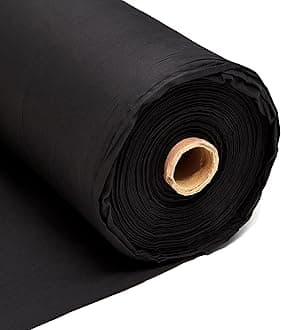 100% Cotton Fabric 60 Inch 150cm Wide 150GSM Material for Sewing, Dressmaking, Quilting, Curtain Linings, Pillowcases & Totes Fabric by The Half Metre by Discount Fabrics LTD(Black, 1m)
