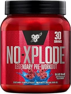 BSN N.O.-XPLODE Legendary Pre-Workout Supplement with Creatine, Beta-Alanine, and Energy,Dietary Supplement,1.22 LB, Blue Raspberry, 30 Servings