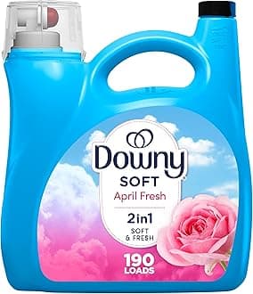 Liquid Fabric Softener, April Fresh 2-in-1 Fresh & Soft, 140 Fl Oz, 190 Loads, Fabric Conditioner For Freshness And Softness