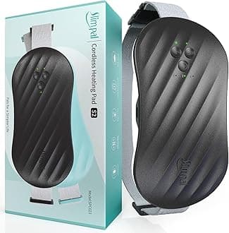 Slimpal Heating Pad for Period Cramps, Portable Heating Pad for Menstrual Relief, Electric Cordless Heating Belt for Back, Belly, Waist, Stomach, Wearable Heat Belt for Her Women Girl, Black