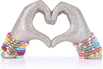 DOVDOV Colourful Gesture Statue, Love Statue, Love Gesture Hand Sculpture, Modern Art Home Decor Statue for Wedding Scene, Office, Living Room Coffee Table, Dining Table Centrepiece. (PL)