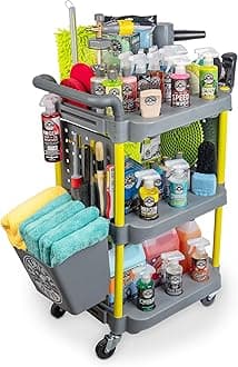 Chemical GuysDetailing Cart, Metal Rubber, Gray