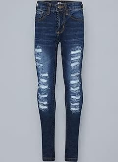 A2Z 4 Kids Girls Ripped Comfort Jeans Stretch Pants Lightweight Casual Fashion for Kids Age 3-14 Years