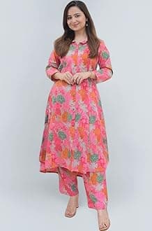 GRECIILOOKS Kurta Sets for Women | Kurta Sets | Co-Ord Set for Women Ethnic | Women's Rayon Viscose Straight Printed Kurta with Pant