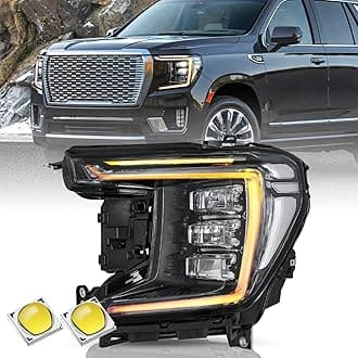 TUSDAR Full LED Headlight Assembly Set for 2021 2022 2023 GMC Yukon/Yukon XL DENALI/AT4 OEM Headlamp Replacement LH (Left/Driver Side)