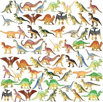 Box Of Mini Dinosaur Toys Best For Dinosaur Party Favors Cake Toppers Easter Eggs Filler