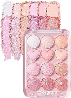 COLORGRAM Pin Point Eyeshadow Palette 04 Bright+Cool | Eyeshadow Palette for Daily makeup, Ultra-Blendable, Matte, Glitter, Shimmer Shades