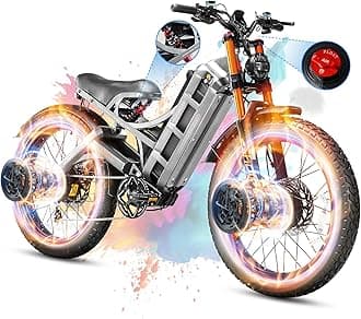 eAhora 2026 Romeo Pro 3/2 50-46Mph Electric Bike for Adults 5600W/4000W/2500W Dual Motor Ebike 60V/80Ah 52V/70Ah Long Range Fat Tire Full Suspension Electric Mountain Bicycle