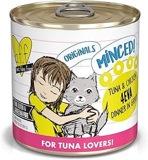 Weruva Best Feline Friend (B.F.F.) Tuna & Chicken 4-Eva with Tuna & Chicken in Gravy Cat Food, 10oz Can (Pack of 12), Yellow
