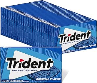 Trident Original Flavor Sugar-Free Chewing Gum, 14 Pieces (Pack of 24) (336 Total Pieces)