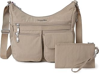 Baggallini Women's Everywhere Bagg Crossbody 11x9 Lightweight Nylon Hobo Water-Resistant Travel Bag W/RFID Protection, One Size